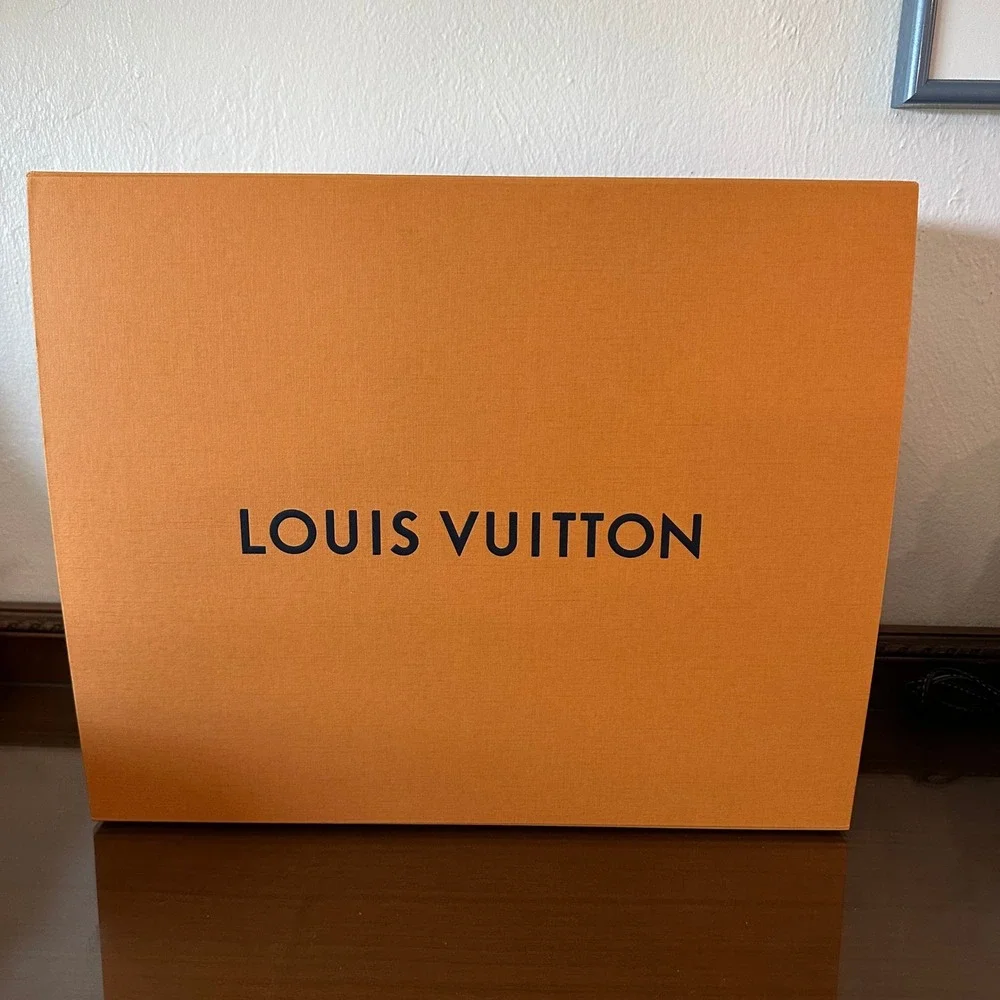 Louis Vuitton Magnetic Collapsible Large Orange Storage Gift Box 18x14.5x7
